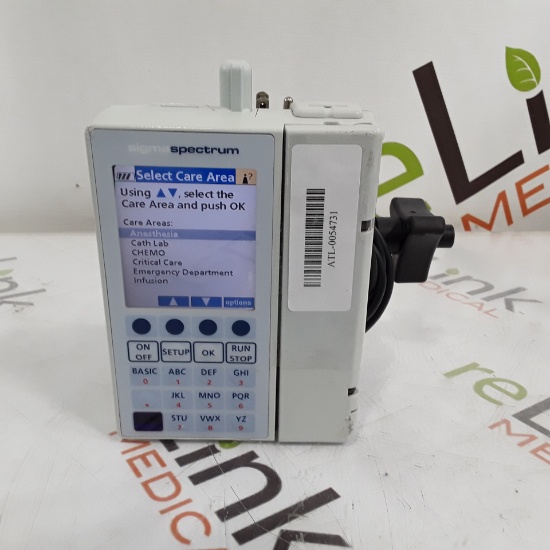 Baxter Sigma Spectrum 6.05.13 with B/G Battery Infusion Pump - 335265