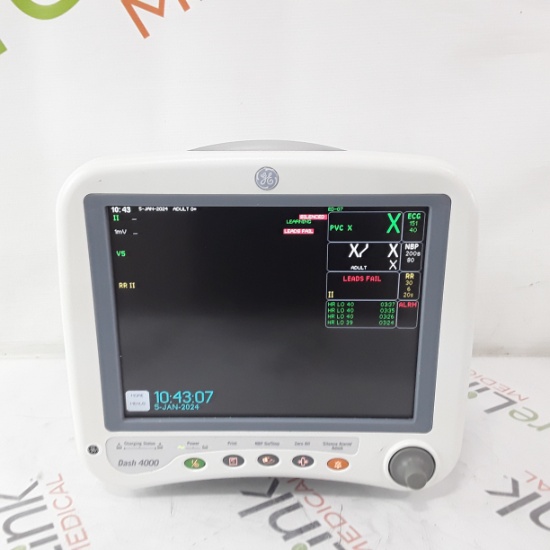 GE Healthcare Dash 4000 - GE/Nellcor SpO2 Patient Monitor - 362925