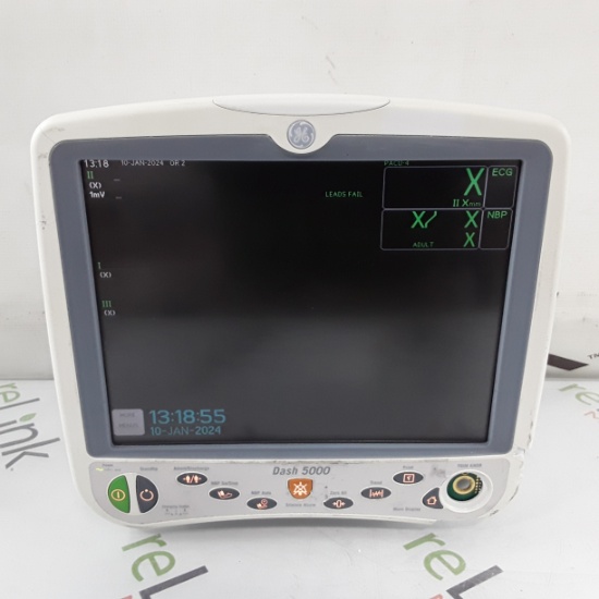 GE Healthcare Dash 5000 - GE/Nellcor SpO2 Patient Monitor - 364144