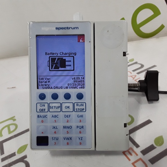 Baxter Sigma Spectrum 6.05.14 with B/G Battery Infusion Pump - 352757