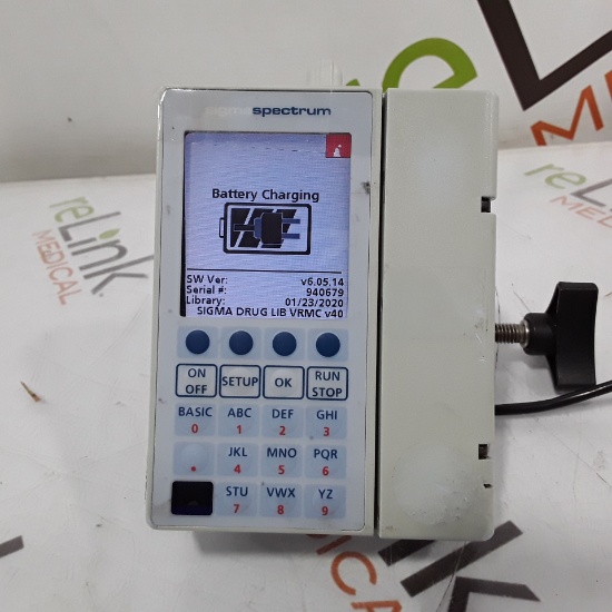 Baxter Sigma Spectrum 6.05.14 with B/G Battery Infusion Pump - 352713