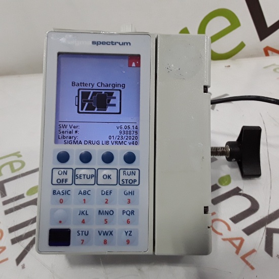Baxter Sigma Spectrum 6.05.14 with B/G Battery Infusion Pump - 352673