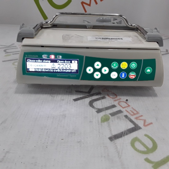 B. Braun Infusomat Space w/Pole Clamp & AC Adapter Infusion Pump - 312254