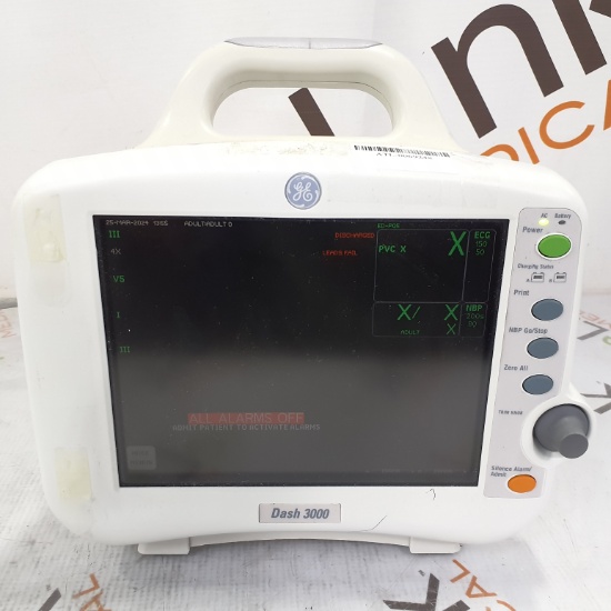 GE Healthcare Dash 3000 - GE/Nellcor SpO2 Patient Monitor - 386234