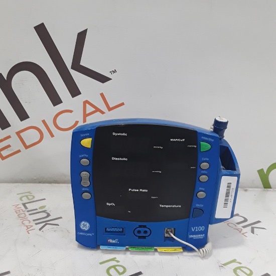 GE Healthcare Dinamap V100 - NIBP, SpO2, Temp Vital Signs Monitor - 425224