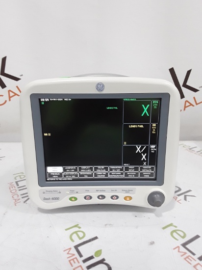 GE Healthcare Dash 4000 - Masimo SpO2 Patient Monitor - 403509