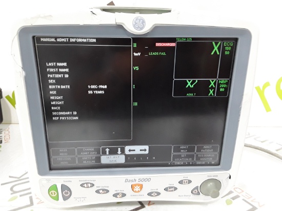 GE Healthcare Dash 5000 - GE/Nellcor SpO2 Patient Monitor - 386053