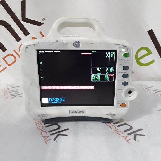 GE Healthcare Dash 3000 - Masimo SpO2 Patient Monitor - 315378