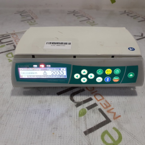 B. Braun Infusomat Space w/Pole Clamp Infusion Pump - 363129