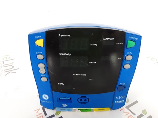 GE Healthcare Dinamap V100 - NIBP, SpO2 Vital Signs Monitor - 422659