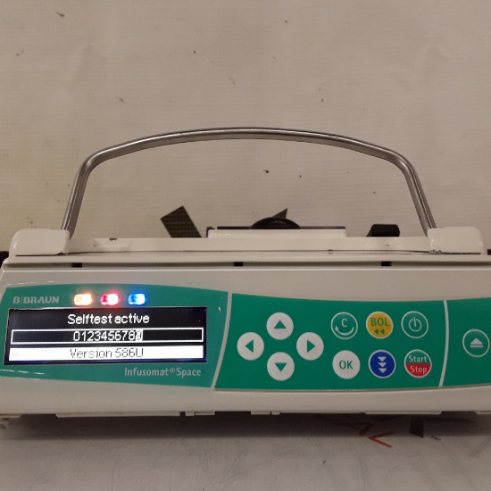 B. Braun Infusomat Space w/Pole Clamp & AC Adapter Infusion Pump - 419539