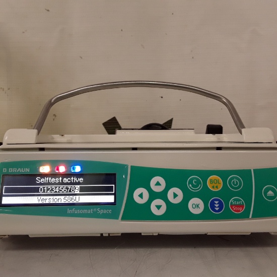 B. Braun Infusomat Space w/Pole Clamp & AC Adapter Infusion Pump - 419559