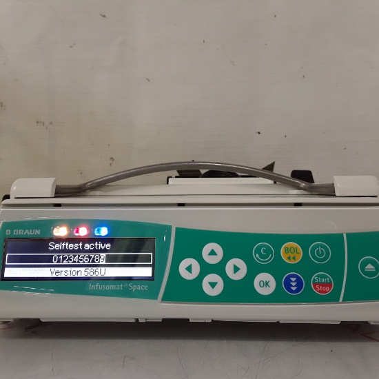 B. Braun Infusomat Space w/Pole Clamp & AC Adapter Infusion Pump - 419459