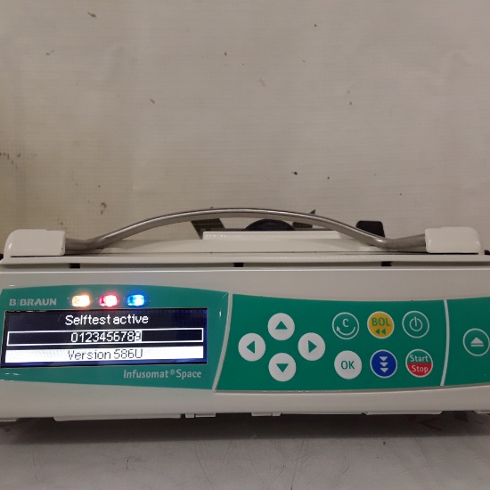 B. Braun Infusomat Space w/Pole Clamp & AC Adapter Infusion Pump - 419416