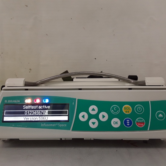 B. Braun Infusomat Space w/Pole Clamp & AC Adapter Infusion Pump