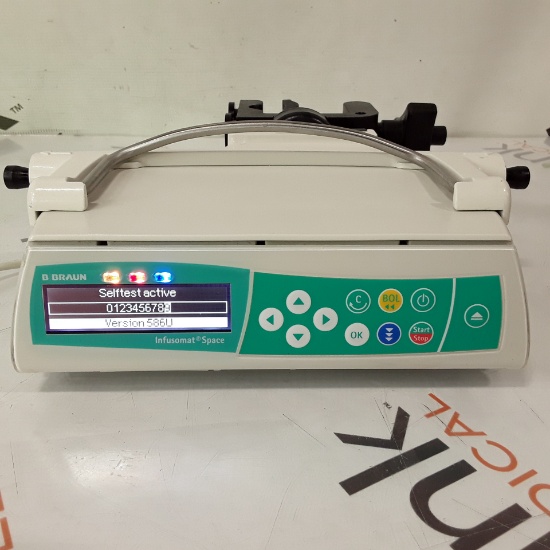 B. Braun Infusomat Space w/Pole Clamp & AC Adapter Infusion Pump - 419481
