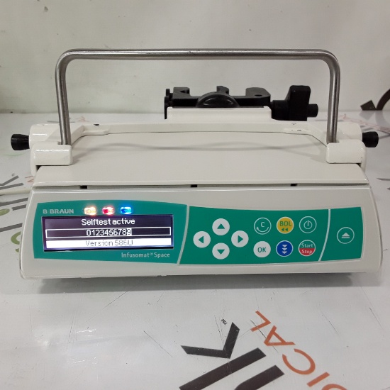 B. Braun Infusomat Space w/Pole Clamp & AC Adapter Infusion Pump - 419498