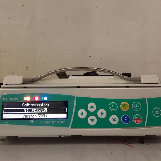 B. Braun Infusomat Space w/Pole Clamp & AC Adapter Infusion Pump - 419480