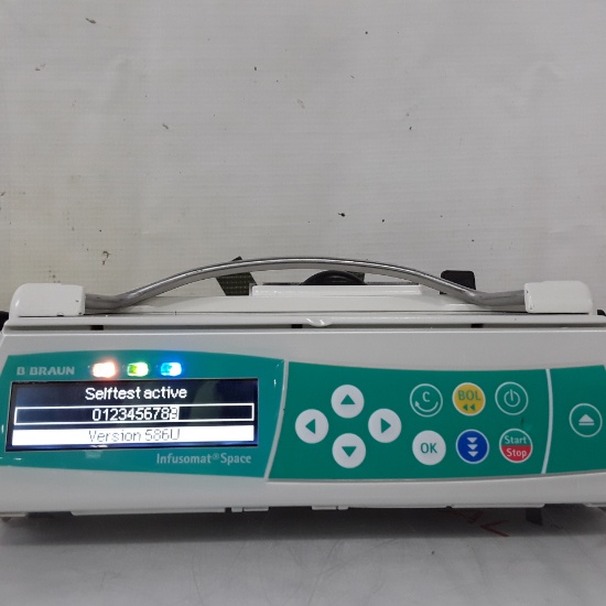 B. Braun Infusomat Space w/Pole Clamp & AC Adapter Infusion Pump - 419512