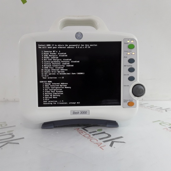 GE Healthcare Dash 3000 - Masimo SpO2 Patient Monitor - 277358