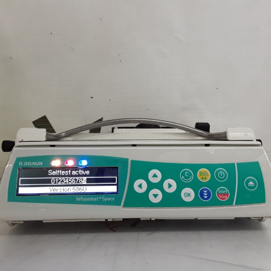 B. Braun Infusomat Space w/Pole Clamp & AC Adapter Infusion Pump - 422033
