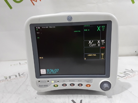 GE Healthcare Dash 4000 - Masimo SpO2 Patient Monitor - 425983