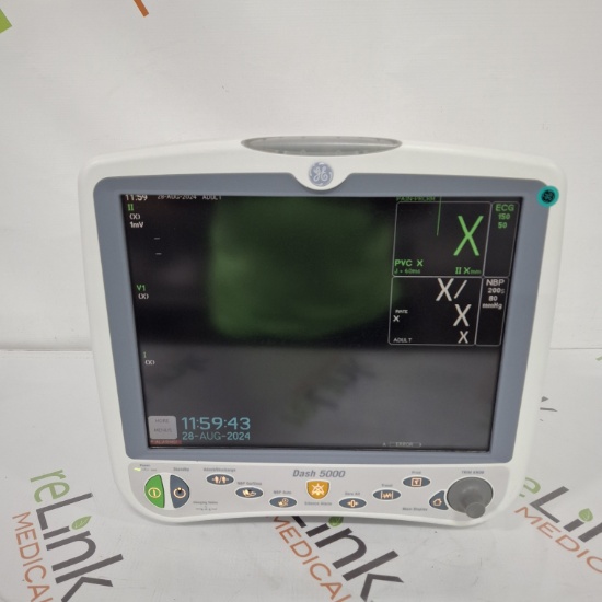GE Healthcare Dash 5000 - Masimo SpO2 Patient Monitor - 446182