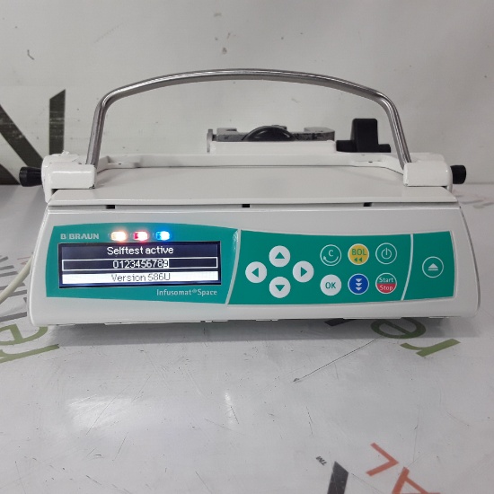 B. Braun Infusomat Space w/Pole Clamp & AC Adapter Infusion Pump