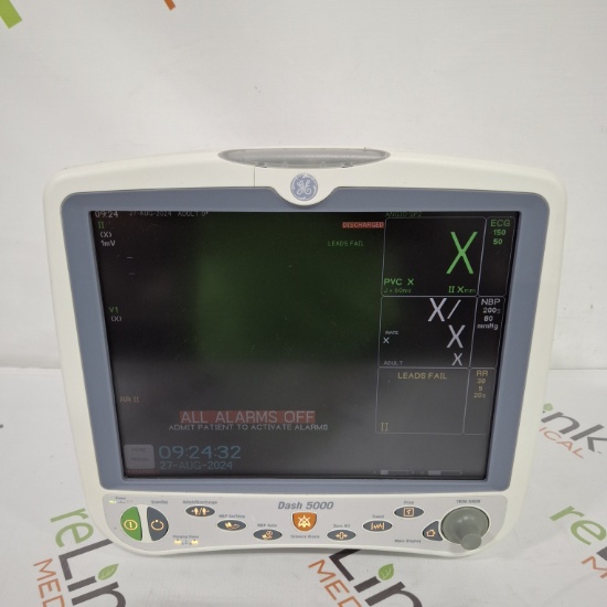 GE Healthcare Dash 5000 - Masimo SpO2 Patient Monitor - 445687