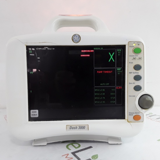 GE Healthcare Dash 3000 - Masimo SpO2 Patient Monitor - 277532