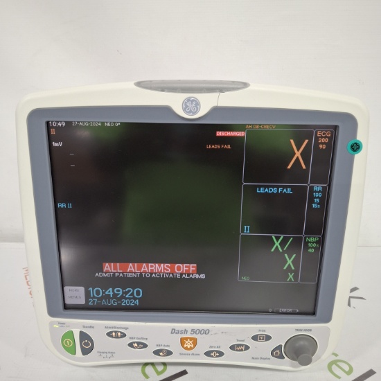 GE Healthcare Dash 5000 - Masimo SpO2 Patient Monitor - 445746