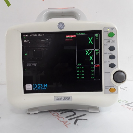 GE Healthcare Dash 3000 - Masimo SpO2 Patient Monitor - 277844