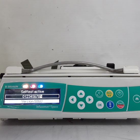 B. Braun Infusomat Space w/Pole Clamp & AC Adapter Infusion Pump - 422004