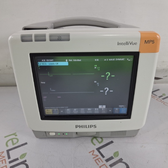 Philips Intellivue MP5 - ECG, Fast SpO2, NIBP, Press, Temp Patient Monitor - 447679