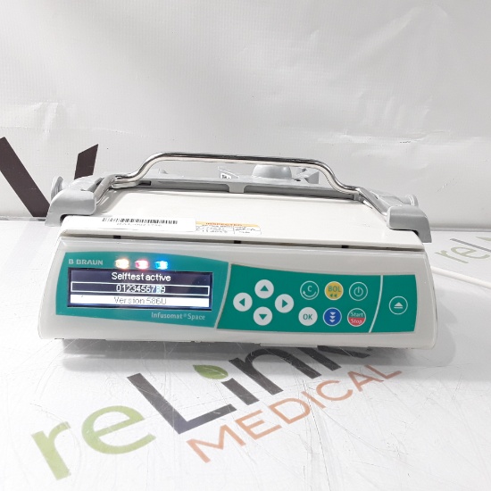 B. Braun Infusomat Space w/Pole Clamp & AC Adapter Infusion Pump - 435289