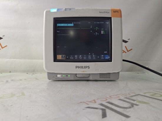 Philips Intellivue MP5 - ECG, Fast SpO2, NIBP, Press, Temp Patient Monitor - 452746