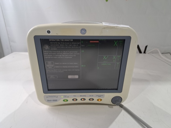 GE Healthcare Dash 4000 - GE/Nellcor SpO2 Patient Monitor - 388828