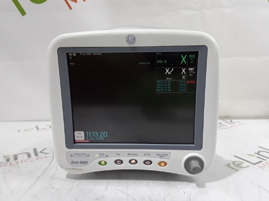 GE Healthcare Dash 4000 - Masimo SpO2 Patient Monitor - 426591