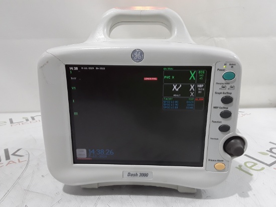 GE Healthcare Dash 3000 - Masimo SpO2 Patient Monitor - 426219