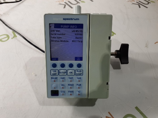 Baxter Sigma Spectrum 6.05.15 with B/G Battery Infusion Pump - 414558