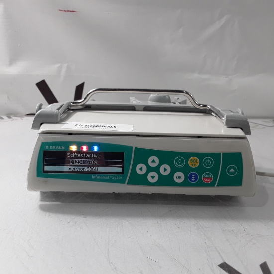 B. Braun Infusomat Space w/Pole Clamp & AC Adapter Infusion Pump - 435229