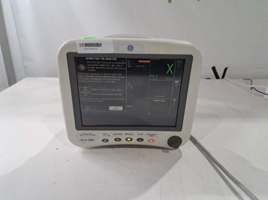 GE Healthcare Dash 4000 - GE/Nellcor SpO2 Patient Monitor - 391163