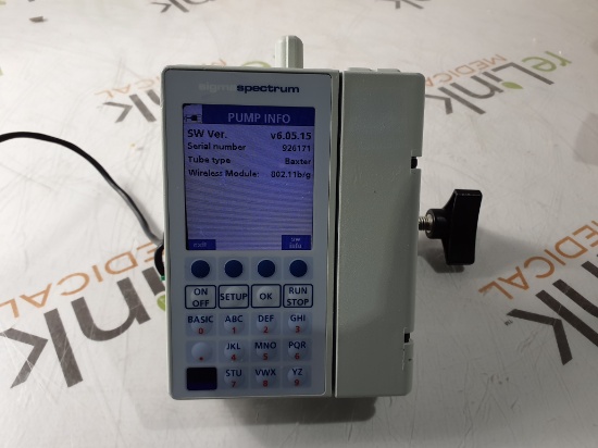 Baxter Sigma Spectrum 6.05.15 with B/G Battery Infusion Pump - 414857