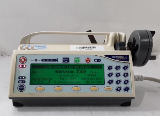 Smiths Medical Medfusion 3500 Syringe Infusion Pump