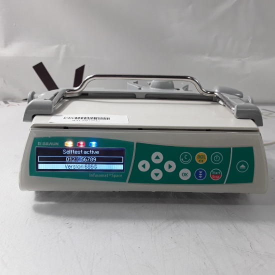 B. Braun Infusomat Space w/Pole Clamp & AC Adapter Infusion Pump - 435227