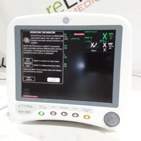 GE Healthcare Dash 4000 - Masimo SpO2 Patient Monitor - 426875