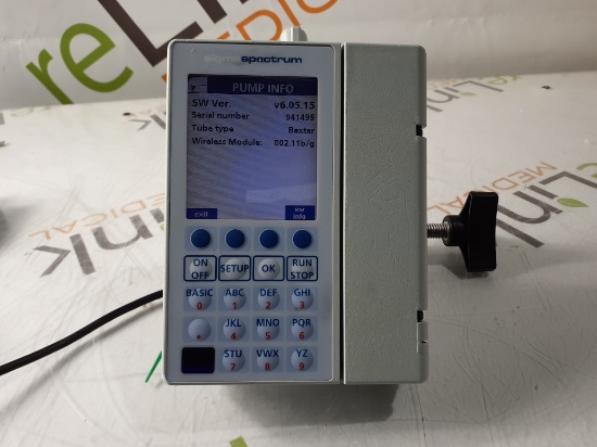 Baxter Sigma Spectrum 6.05.15 with B/G Battery Infusion Pump - 414946