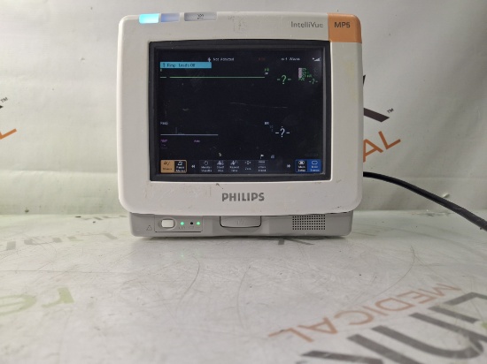 Philips Intellivue MP5 - ECG, Fast SpO2, NIBP, Press, Temp Patient Monitor - 452778