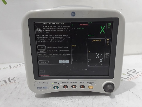 GE Healthcare Dash 4000 - GE/Nellcor SpO2 Patient Monitor - 440787