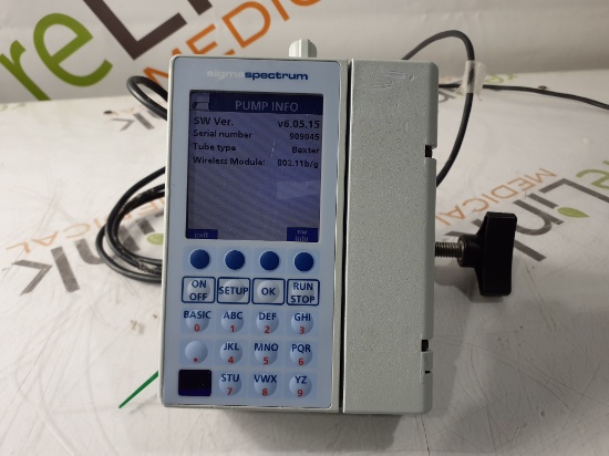 Baxter Sigma Spectrum 6.05.15 with B/G Battery Infusion Pump - 414721